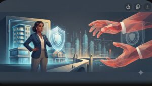 Современная иллюстрация на тему защиты инвестиций в недвижимость от конфискации активов в 2026 году