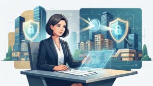 Современная иллюстрация на тему легализации активов и защиты недвижимости для инвесторов от обысков