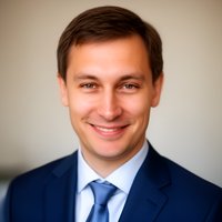 Портрет уверенного российского бизнесмена, юриста по недвижимости для инвесторов на нейтральном размытом фоне